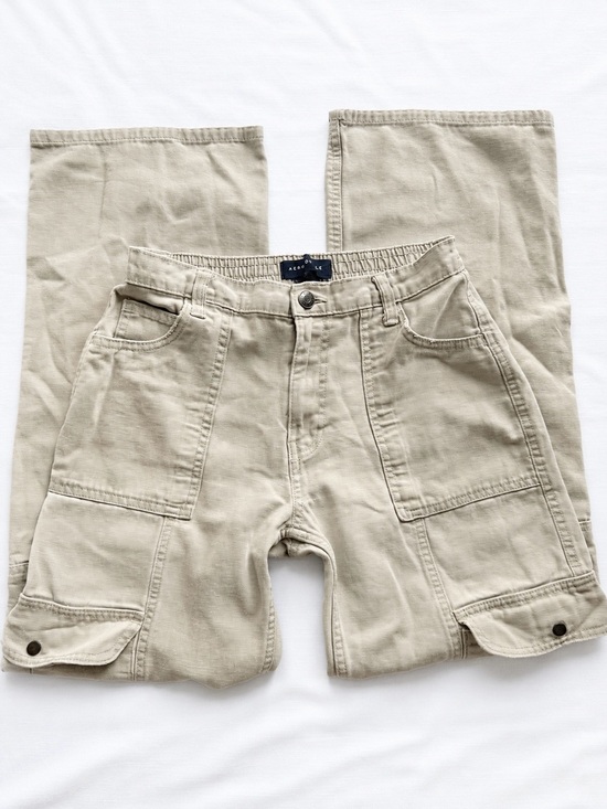 Aeropostale Pants - Aéropostale Utility Cargo Pants Tan Beige 100% Cotton Y2K 2000s Size Small